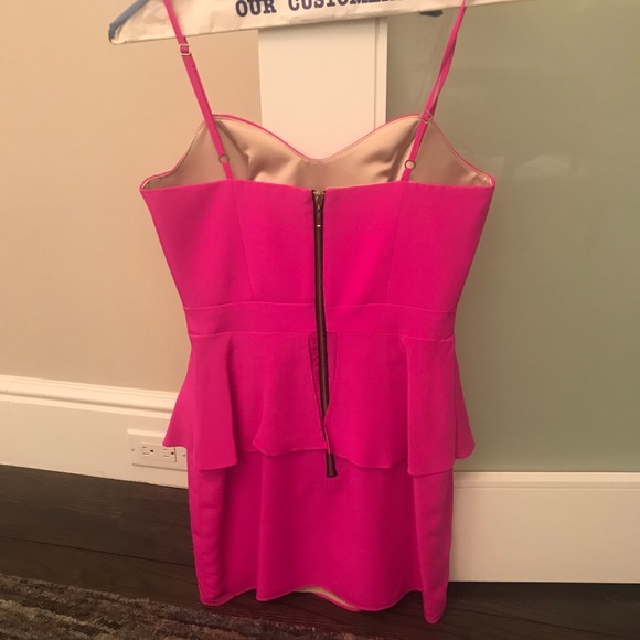 Hot pink peplum Naven dress size 6 - Picture 4 of 6